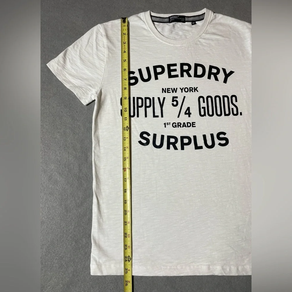 Superdry NY Men’s T-shirt White Size Large Short Sleeve